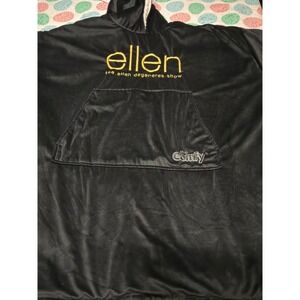 The Comfy Wearable Blanket Hoodie Unisex OS Black Excellent Ellen DeGeneres Show